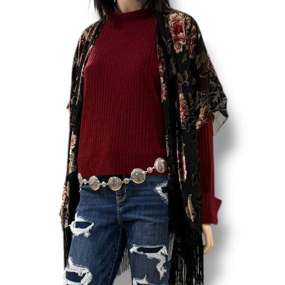 Silver Round N Round Textured Concho Belt - Western Boho NWT - Picture 2 of 4